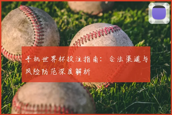 手机世界杯投注指南:合法渠道与风险防范深度解析